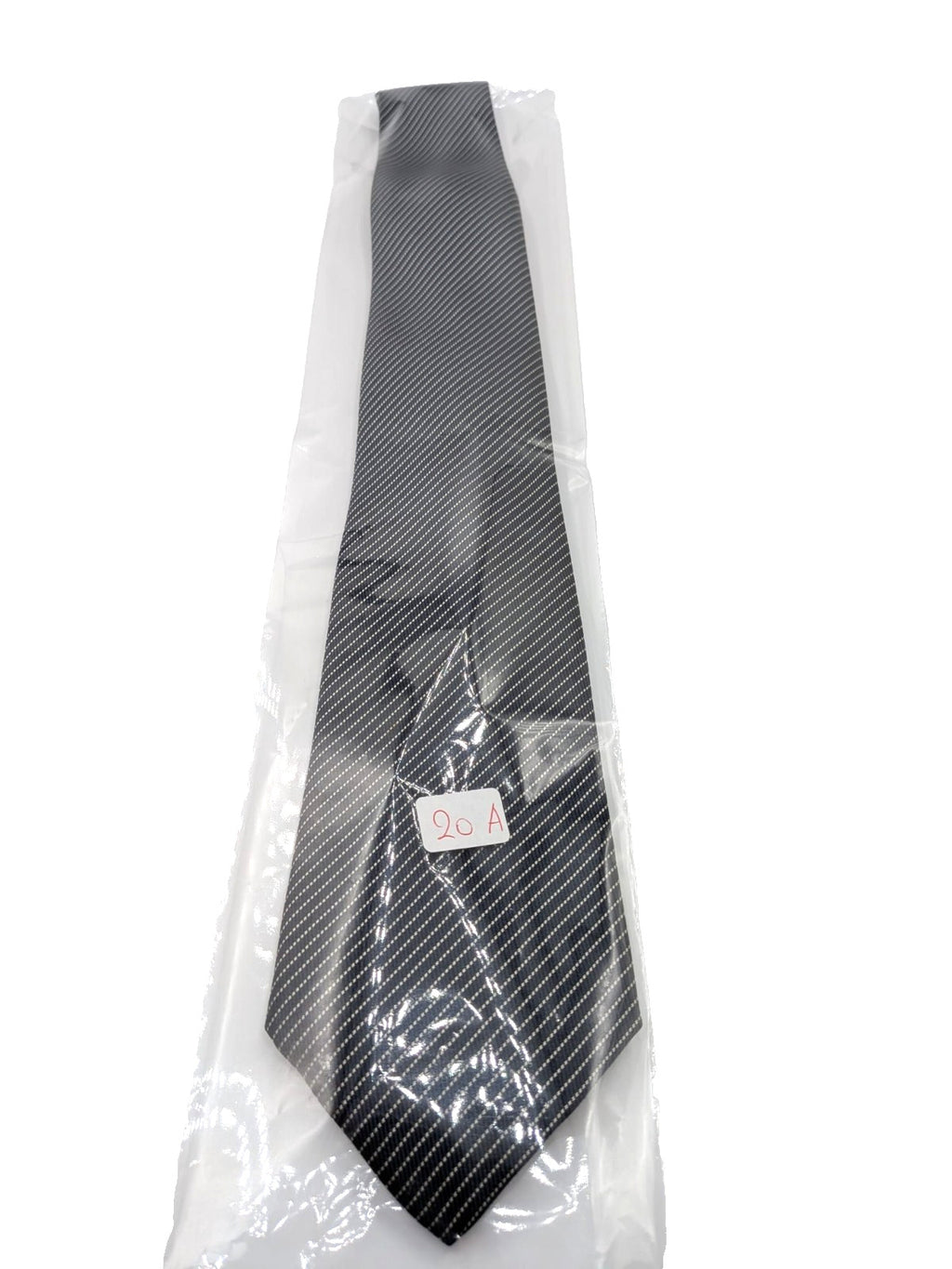 Clubmen of London Cravatta Uomo Grigio Antracite Righe Argento Made in Italy 8 c