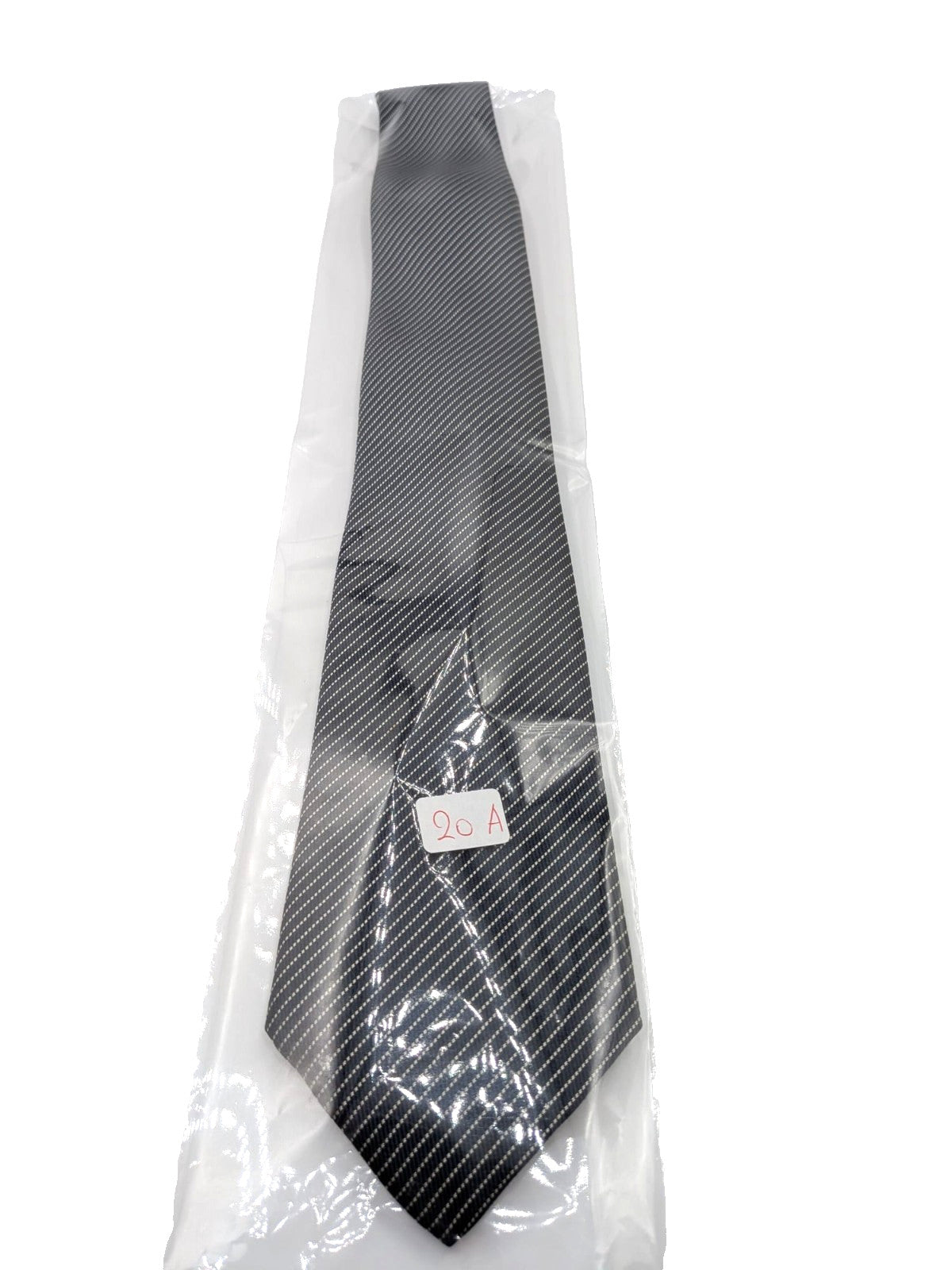 Clubmen of London Cravatta Uomo Grigio Antracite Righe Argento Made in Italy 8 c