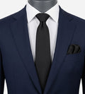 Bianca black necktie 100% polyester diagonal texture elegant design