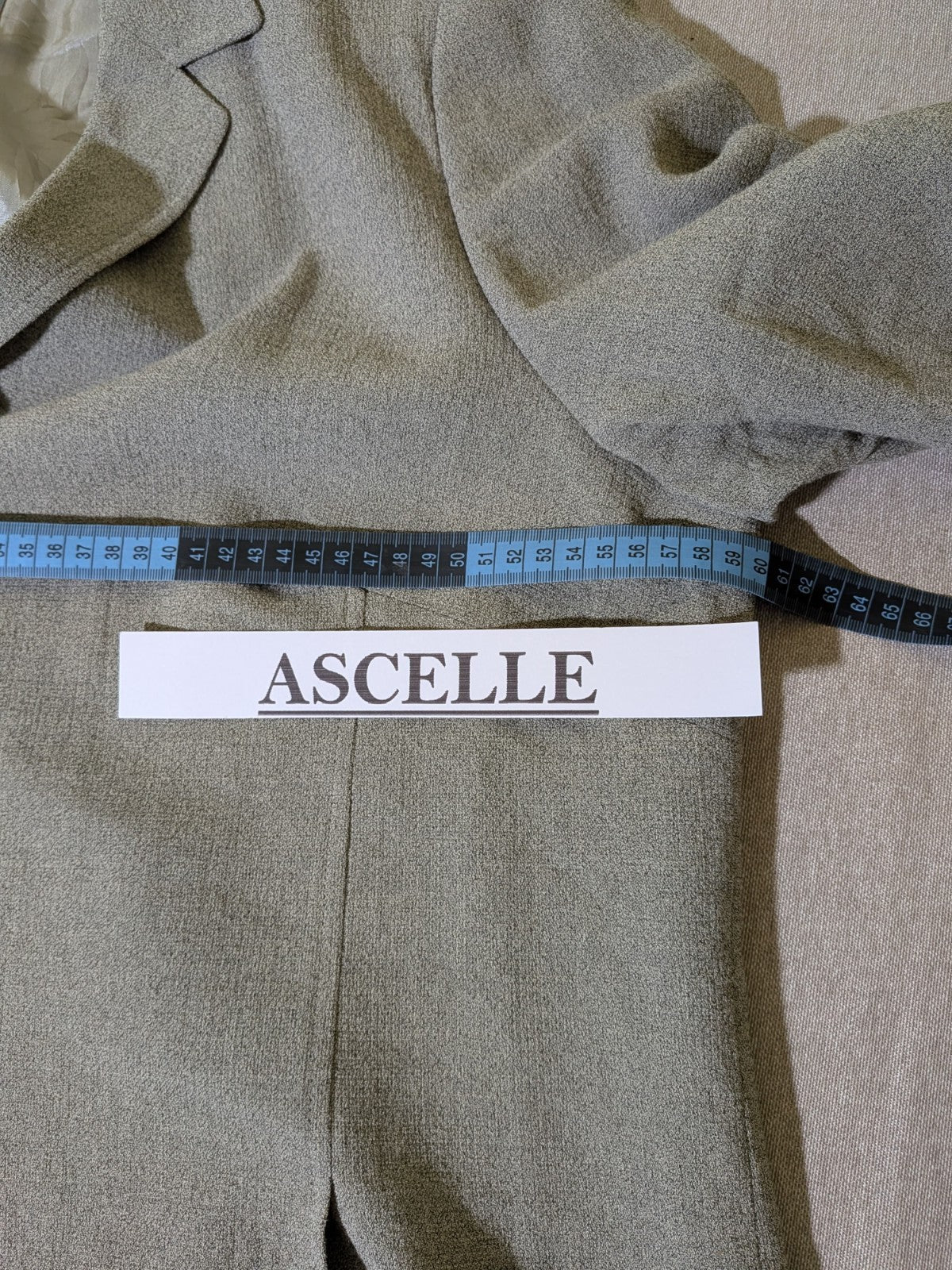 Tailleur Vintage GIL BRET Lana Viscosa Grigio Completo Giacca Gonna Donna Tg 46