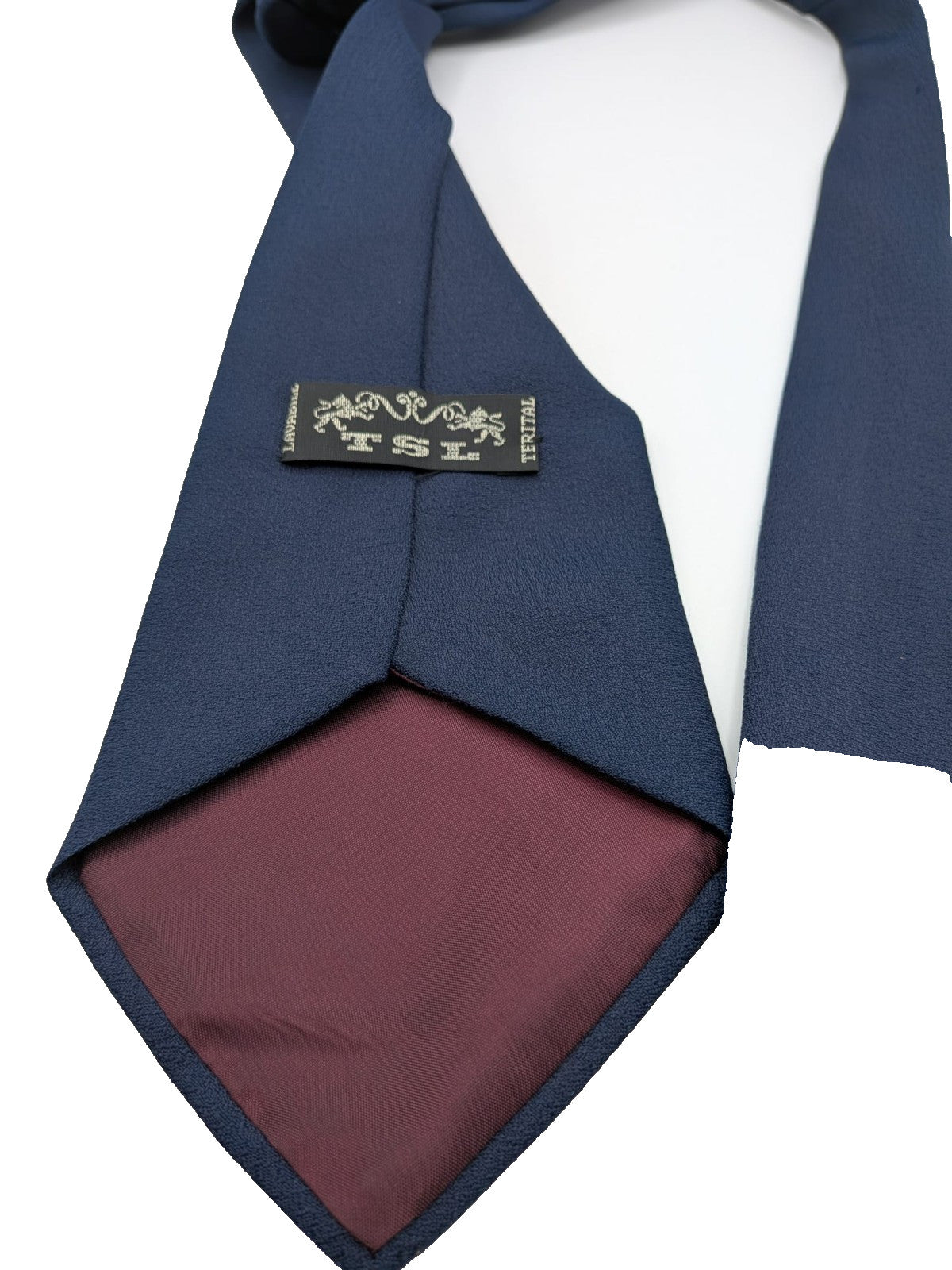 Cravatta uomo blu navy tinta unita - foto 4