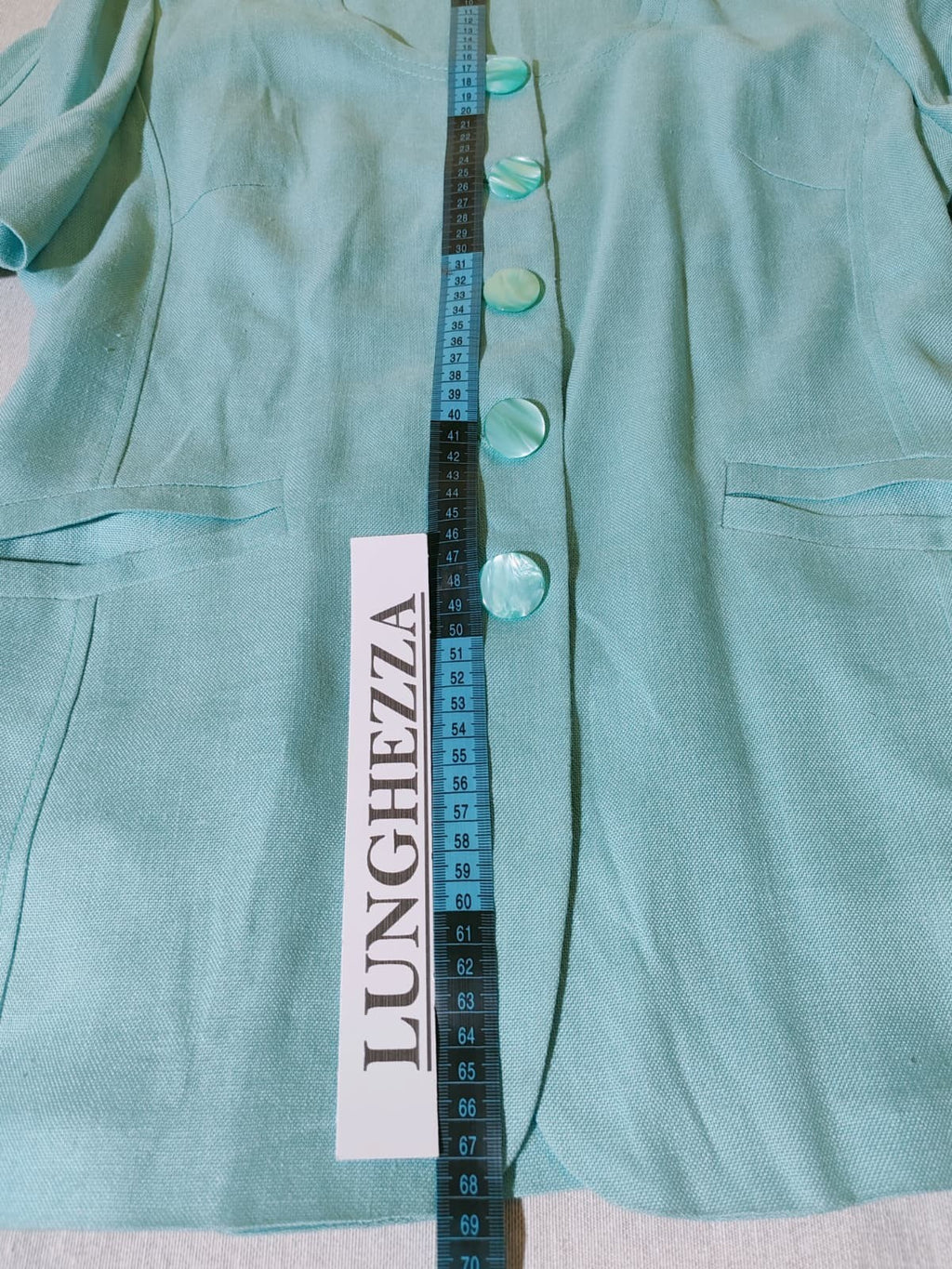 Tailleur Vintage Donna Azzurro Acqua Viscosa 100% Completo Gonna Giacca Italy 44
