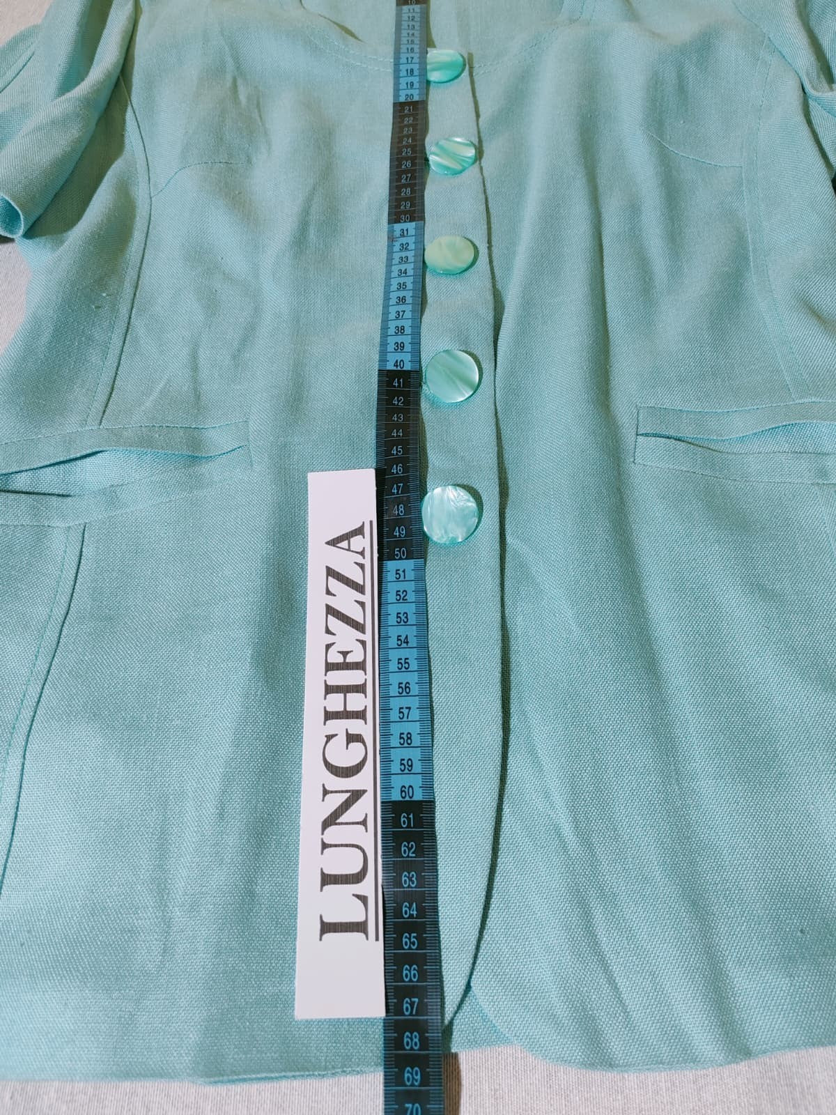 Tailleur Vintage Donna Azzurro Acqua Viscosa 100% Completo Gonna Giacca Italy 44