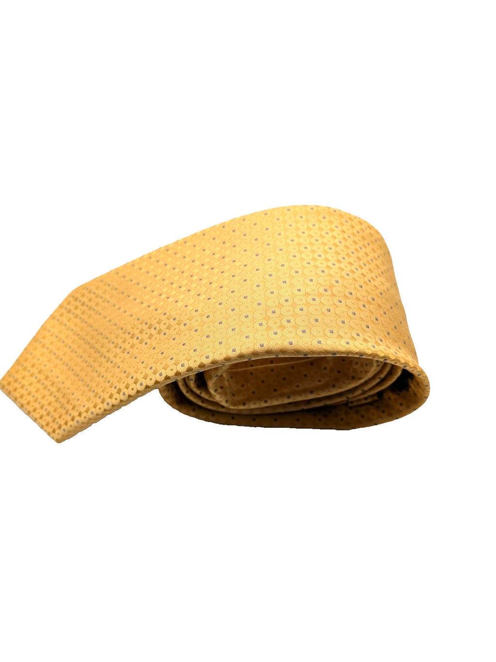 Cravatte Cravatta Uomo Oro Senape Fantasi Geometrica Elegante Made Italy vintage