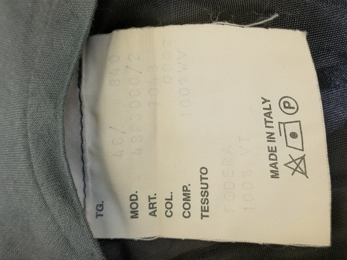 Abito Uomo Vintage Pura Lana Vergine Grigio Antracite Gessato Tg 46/48 Italy