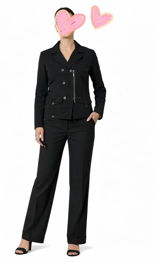 Tailleur Donna CECIL Nero Giacca e Pantalone Taglia M 44 Elegante Business Slim