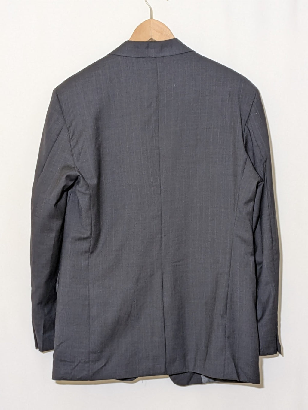 Abito Uomo Vintage Pura Lana Vergine Grigio Antracite Gessato Tg 46/48 Italy