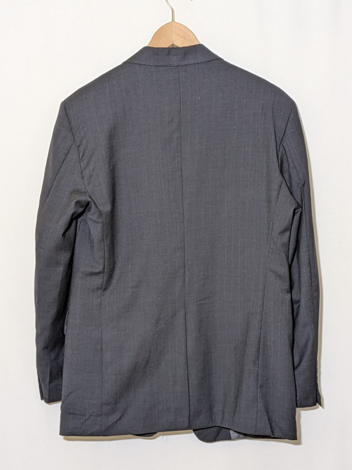 Abito Uomo Vintage Pura Lana Vergine Grigio Antracite Gessato Tg 46/48 Italy