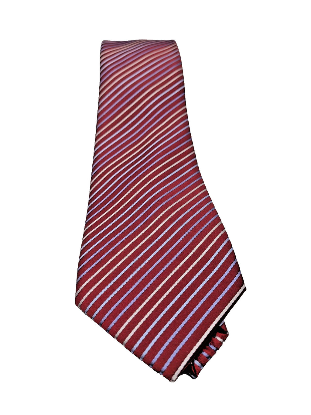 NAVA Cravatta Uomo Lavorazione a Mano Bordeaux Righe Regimental Made in Italy 8,
