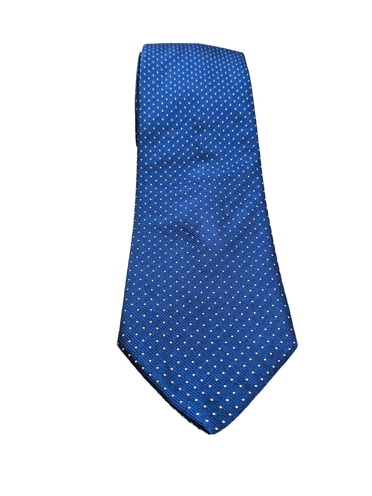 OLGA Milano Cravatta Uomo 100% Seta Made in Italy Azzurra Micro Pois Elegante 8