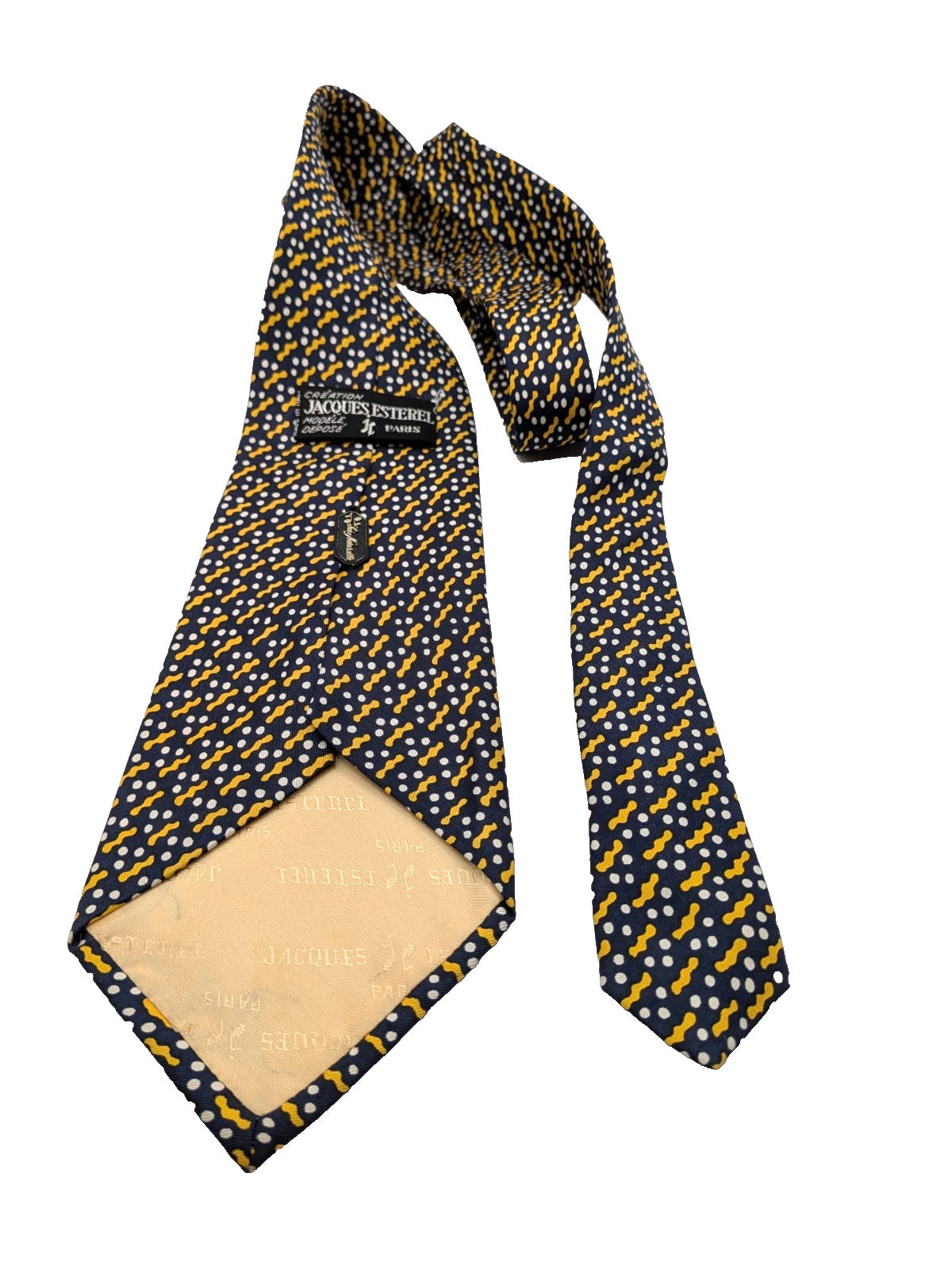 Cravatta Vintage Jacques Esterel Paris 100% Seta Anni 60 70 Collector Luxury