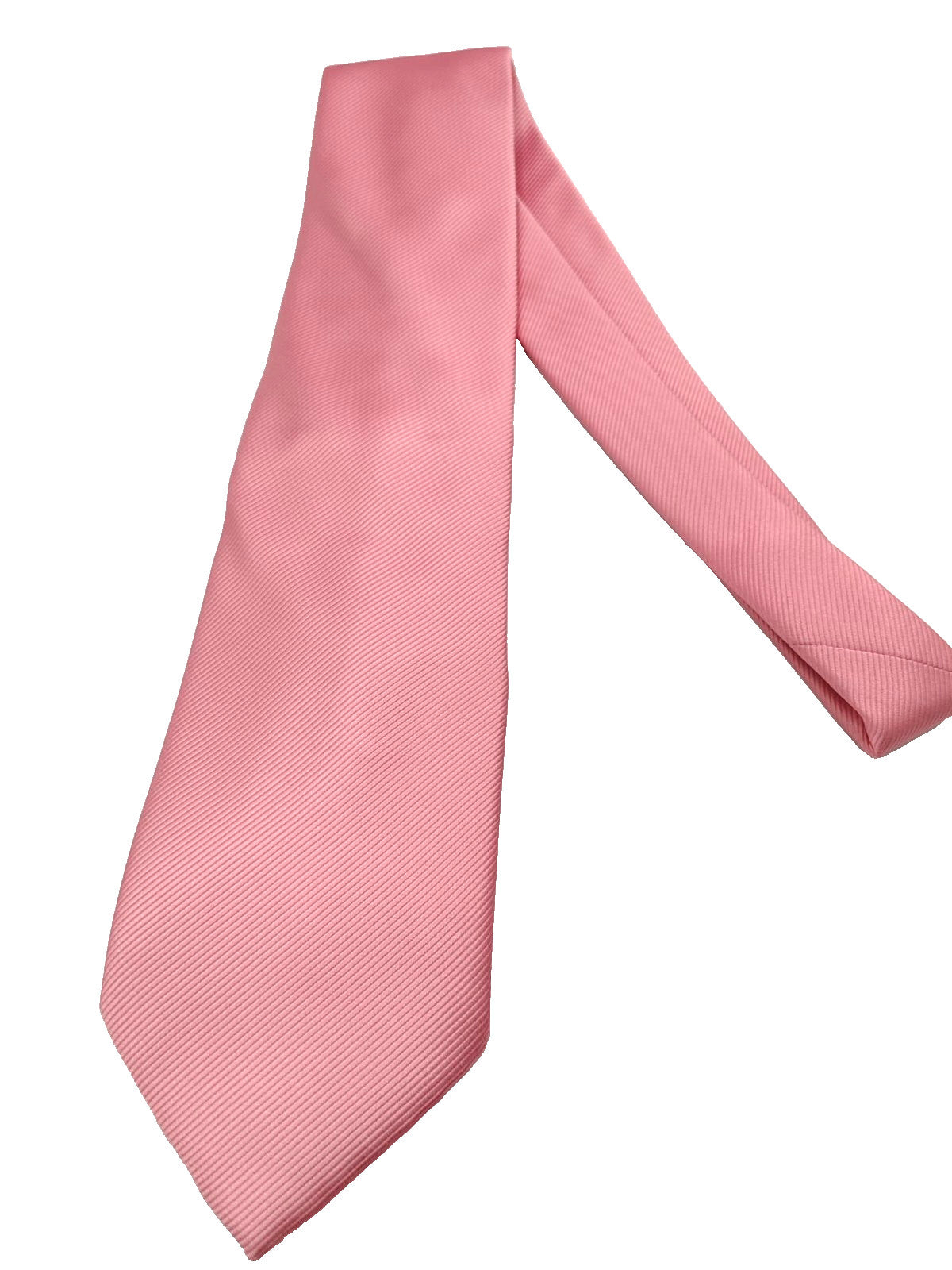 Cravatta Vintage Soldani 100% Seta Rosa Salmone Tinta Unita Made in Italy 9cm