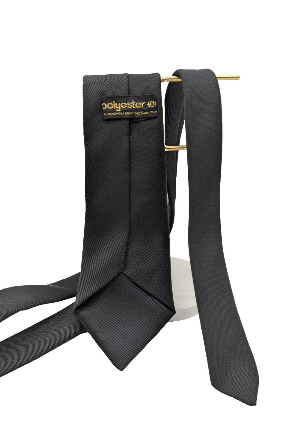 Bianca black necktie 100% polyester diagonal texture elegant design