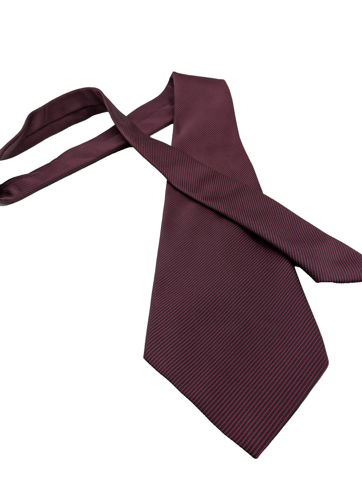 Cravatta Scarpati Uomo Bordeaux Blu Righe Diagonali 100% Poliestere Made in Ita