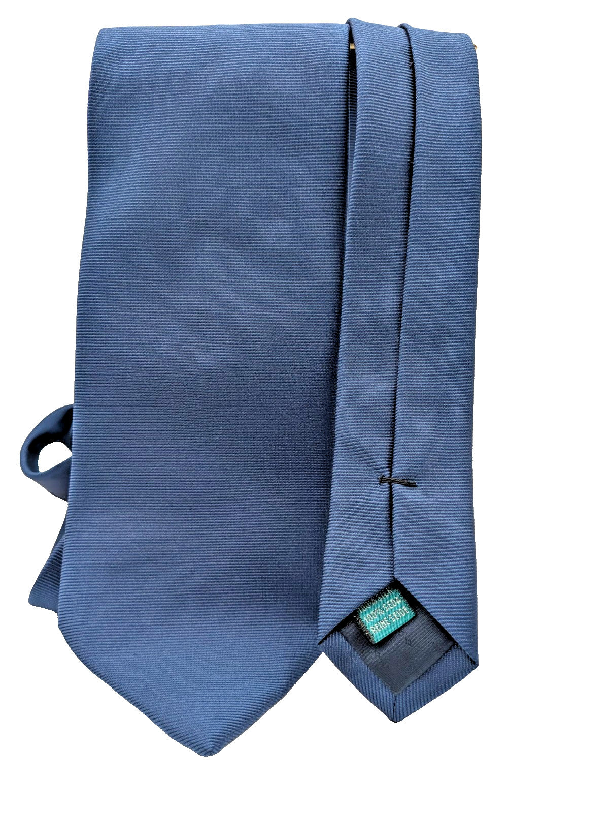 Cravatta Uomo Blu Avio Tinta Unita 100% Seta Made in Italy Elegante e Classica