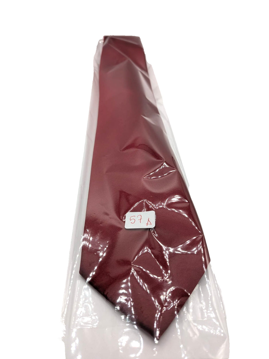 Cravatta Uomo Bordeaux Tinta Unita Elegante 100% Poliestere