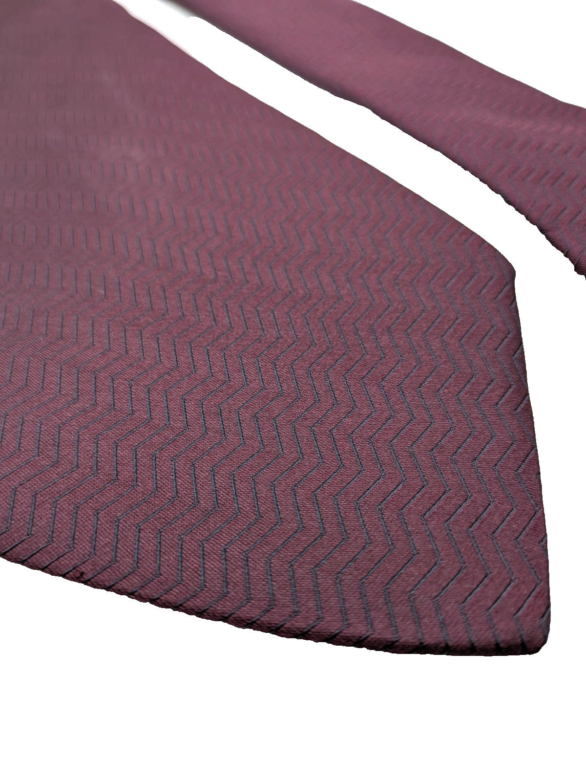 Armani Collezioni Cravatta Uomo 100% Seta Made in Italy Bordeaux Jacquard 9 cm