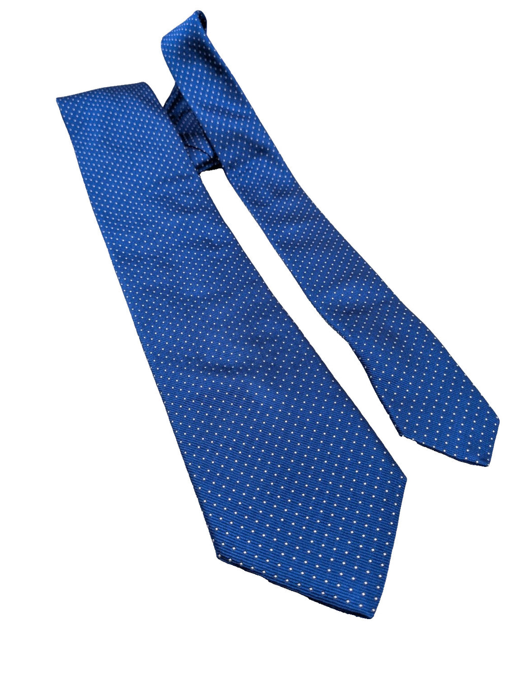 OLGA Milano Cravatta Uomo 100% Seta Made in Italy Azzurra Micro Pois Elegante 8