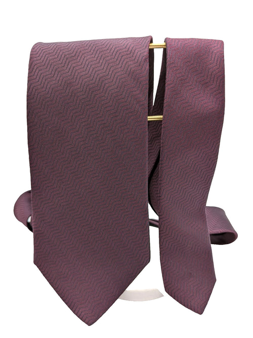 Armani Collezioni Cravatta Uomo 100% Seta Made in Italy Bordeaux Jacquard 9 cm